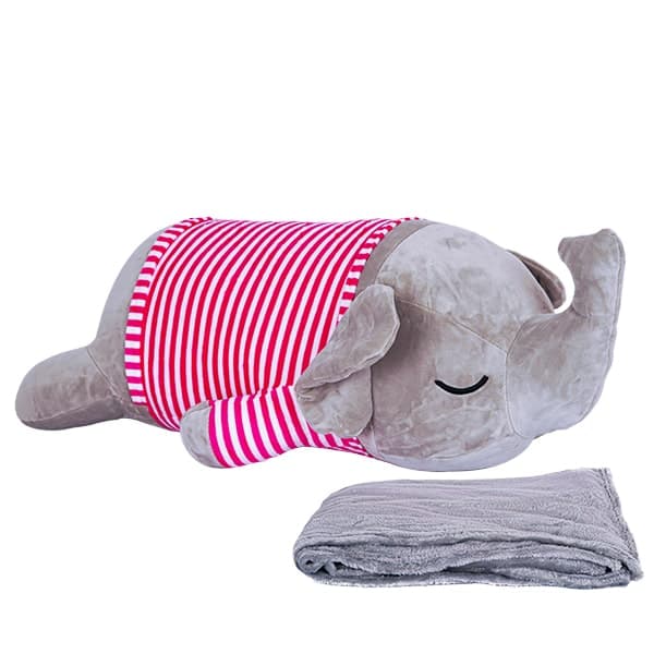 عروسک پتودار فیل خوابیده 50 سانتی متری